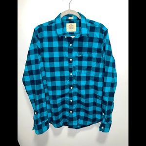 Hollister Blue Checkered Flannel Shirt!